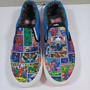 Marvel Mens Super Hero Ground Up Captain America Hulk Slip On Casual Shoes 9.5